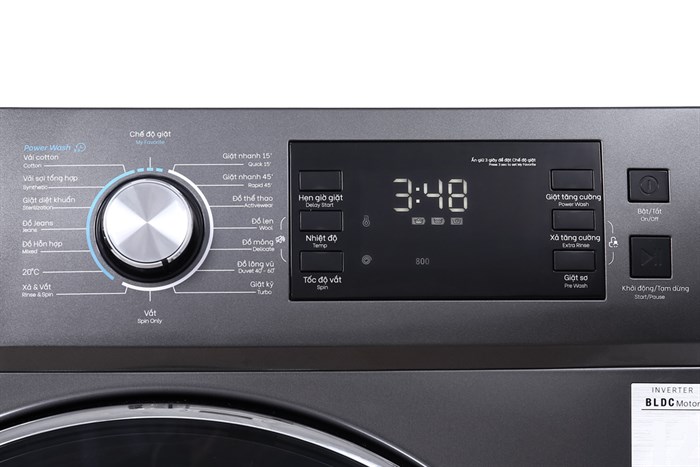 Máy giặt Casper Inverter 8.5 kg  WF-85I140BGB Màu Ghi