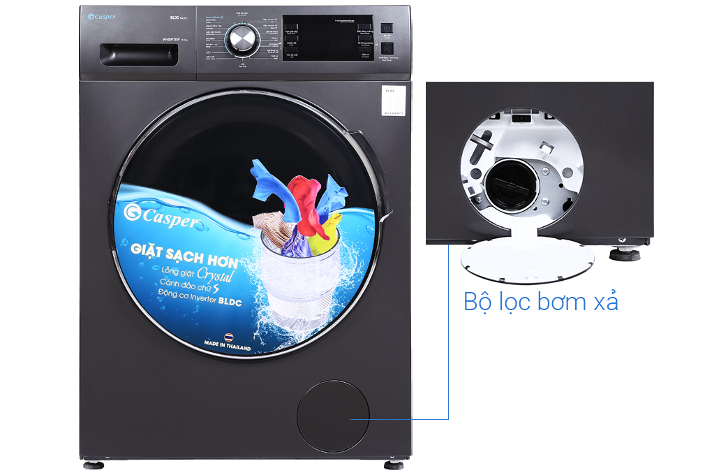 Máy giặt Casper Inverter 8.5 kg WF-85I140BGB giá rẻ