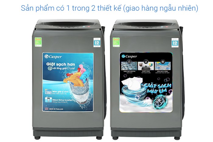 Máy giặt Casper Inverter 9.5 kg WT-95I68DGA Màu Ghi