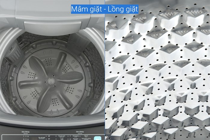 Máy giặt Casper Inverter 9.5 kg WT-95I68DGA Màu Ghi