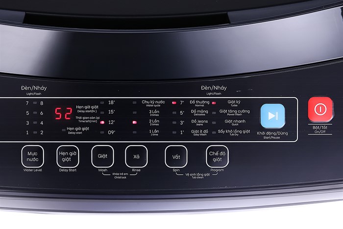Máy giặt Casper 8.5 kg WT-85N68BGA Màu Ghi
