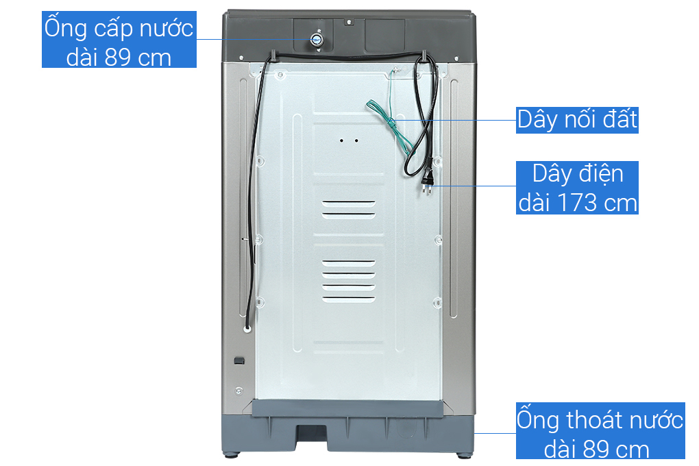 Máy giặt Aqua 8 KG AQW-KS80GT S Màu Bạc