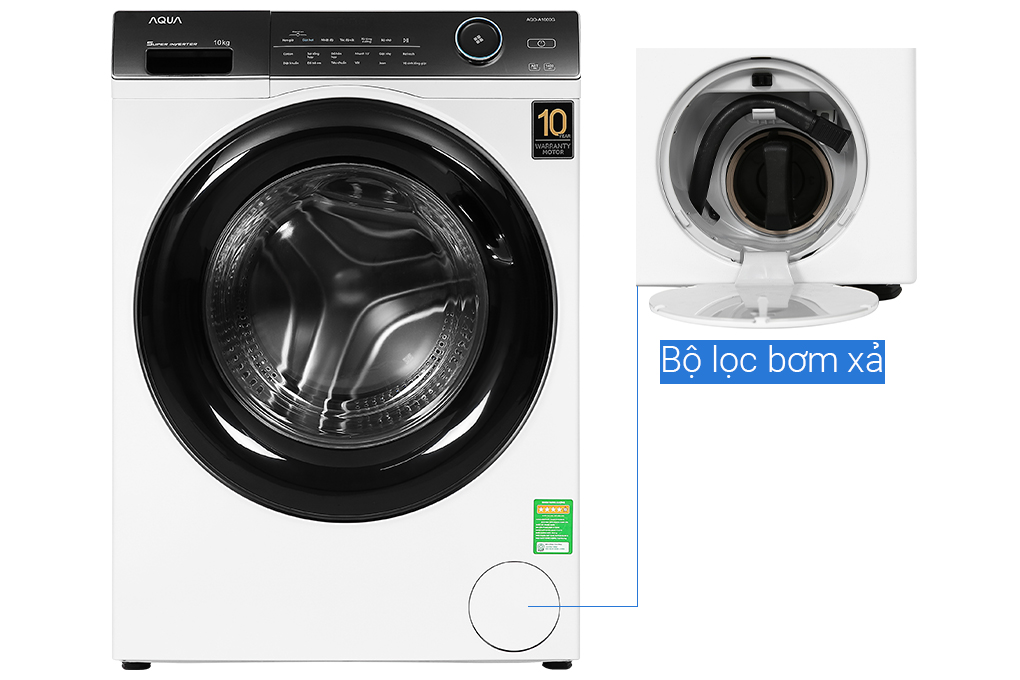 Máy giặt Aqua Inverter 10 KG AQD-A1000G W chính hãng