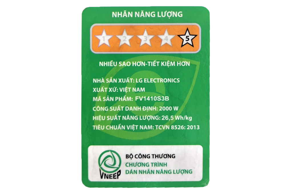 Máy giặt LG AI DD Inverter 10 kg FV1410S3B Màu Đen