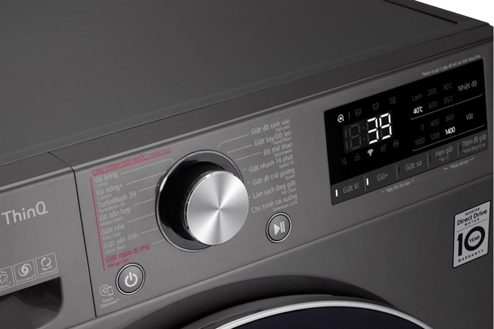 Máy giặt LG AI DD Inverter 10 kg FV1410S3B Màu Đen