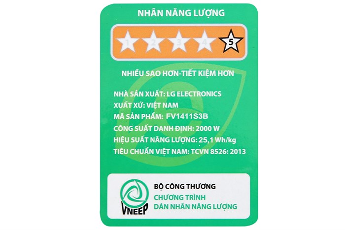 Máy giặt LG AI DD Inverter 11 kg FV1411S3B Màu Đen