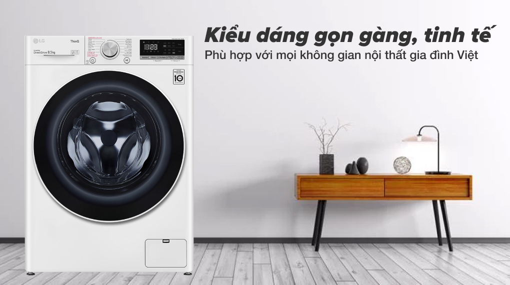Máy giặt LG Inverter 8.5 kg FV1208S4W - Thiết kế