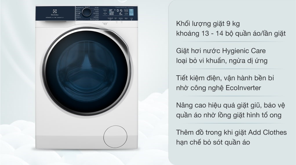 Máy giặt Electrolux Inverter 9 kg EWF9024P5WB - giá tốt, có trả góp