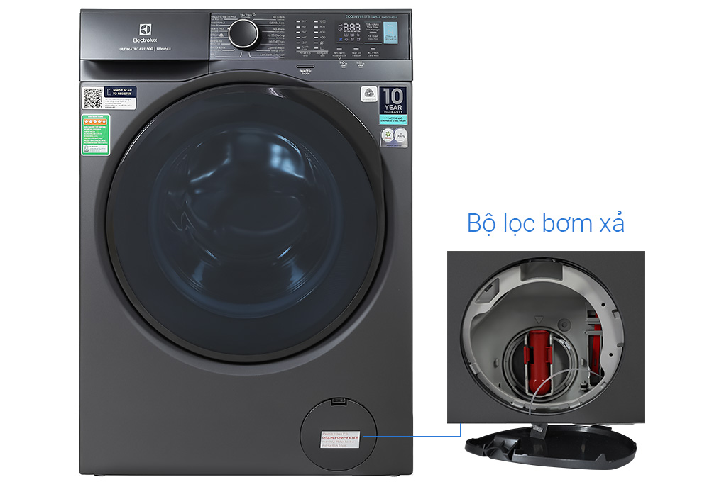 Máy giặt Electrolux UltimateCare 500 Inverter 10 kg EWF1024P5SB Màu Xám