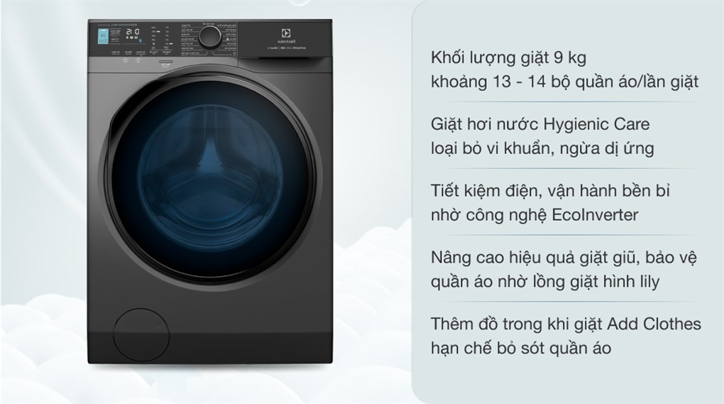 Máy giặt Electrolux Inverter 9 kg EWF9042R7SB - giá tốt, có trả góp