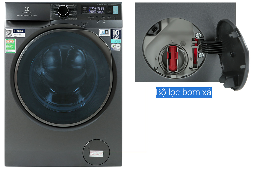 Máy giặt Electrolux Inverter 9 kg EWF9042R7SB chính hãng