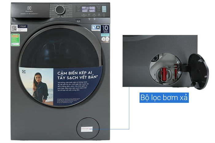 Máy giặt Electrolux UltimateCare 700 Inverter 10 kg EWF1042R7SB Màu Xám
