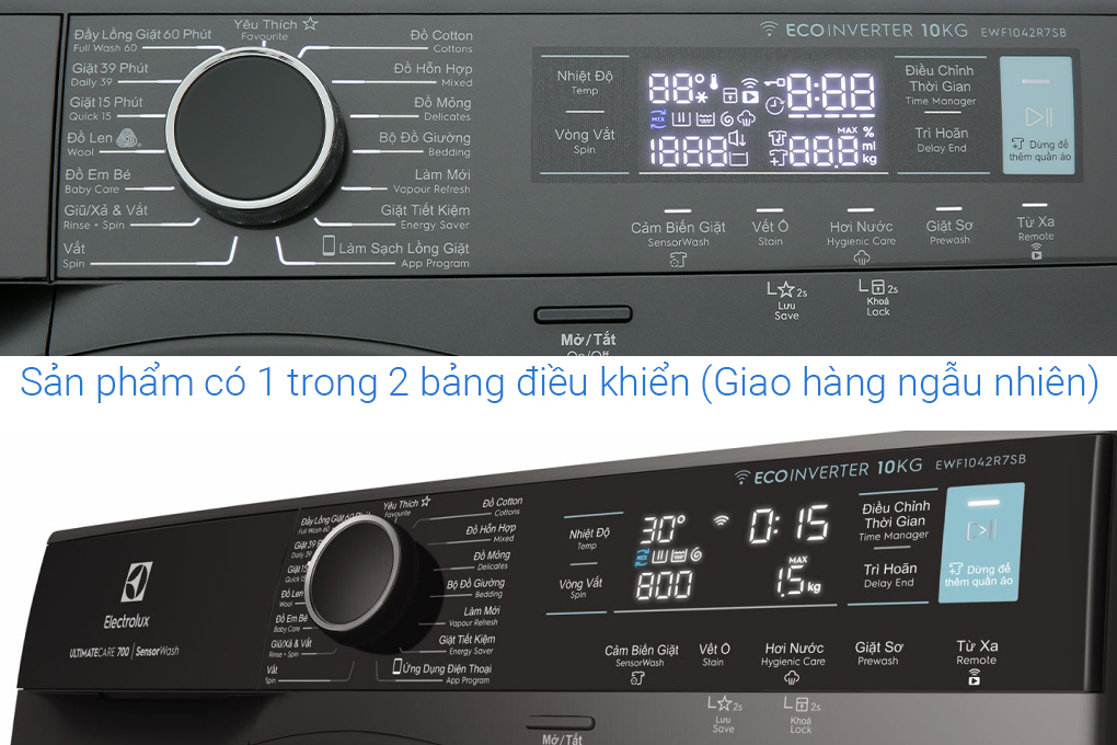 Máy giặt Electrolux UltimateCare 700 Inverter 10 kg EWF1042R7SB Màu Xám