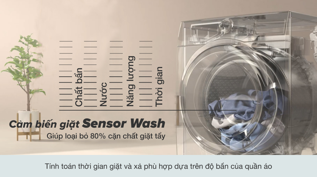 Máy giặt Electrolux Inverter 11 kg EWF1142Q7WB - Sensor Wash
