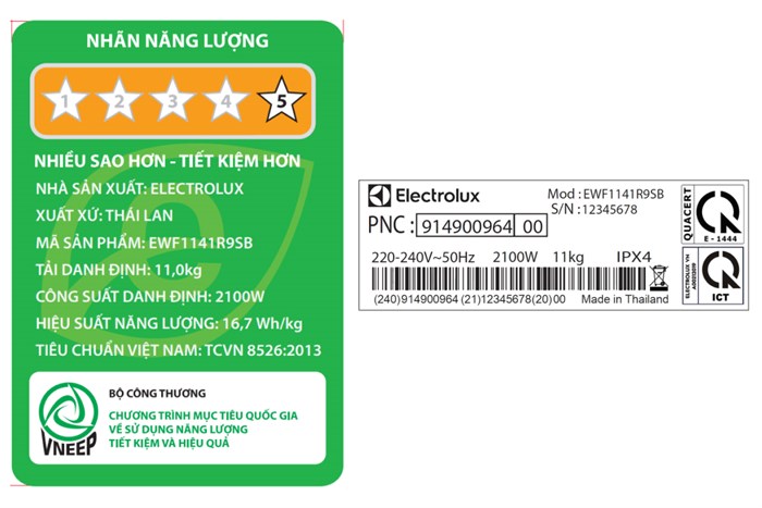 Máy giặt Electrolux UltimateCare 900 Inverter 11 kg EWF1141R9SB Màu Xám