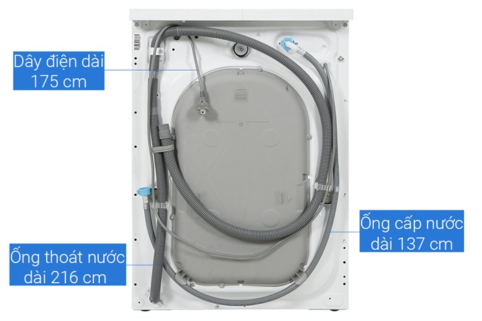 Máy giặt sấy Electrolux UltimateCare 500 Inverter giặt 10 kg - sấy 7 kg EWW1024P5WB Màu Trắng