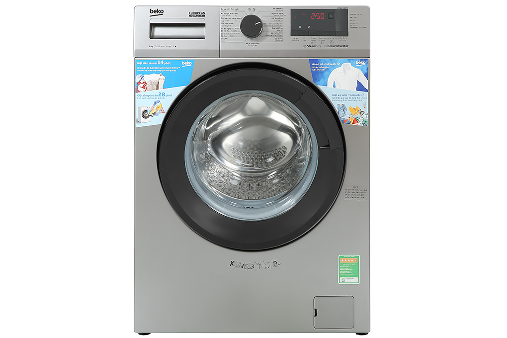 Máy giặt Beko Inverter 8 kg WCV8614XB0STS chính hãng