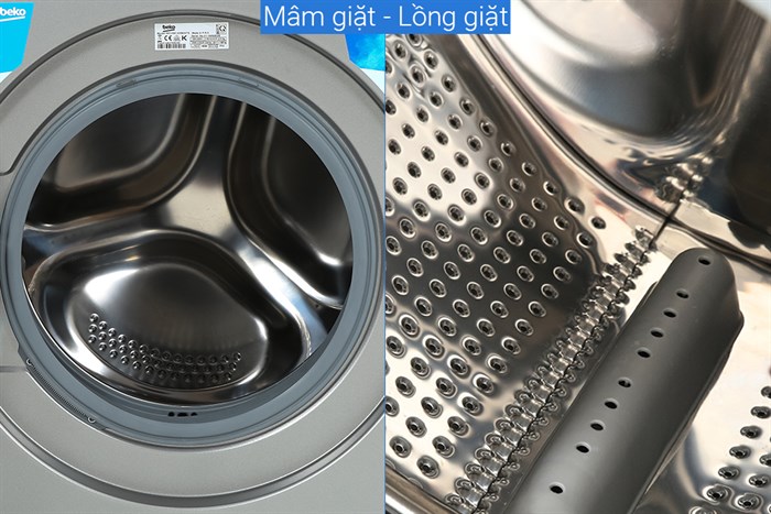 Máy giặt Beko Inverter 8 kg WCV8614XB0STS Màu Xám