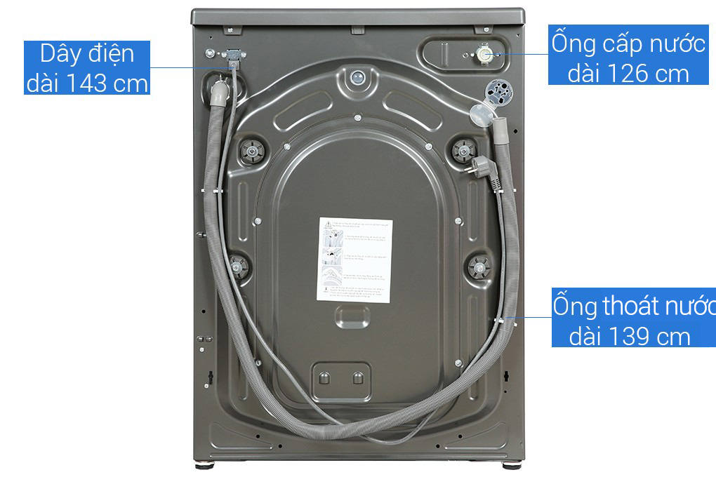 Máy giặt Beko Inverter 10 kg WCV10614XB0STM Màu Xám đậm