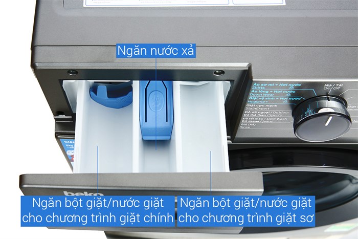 Máy giặt Beko Inverter 10 kg WCV10614XB0STM Màu Xám đậm