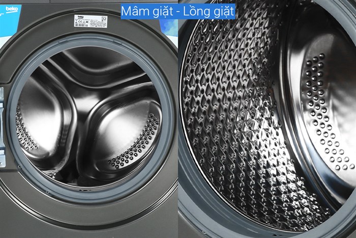 Máy giặt Beko Inverter 10 kg WCV10614XB0STM Màu Xám đậm