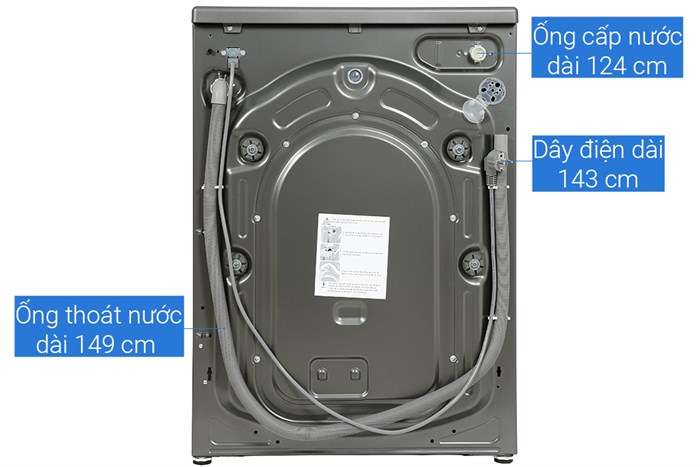 Máy giặt Beko Inverter 10 kg WCV10648XSTM Màu Xám nhạt