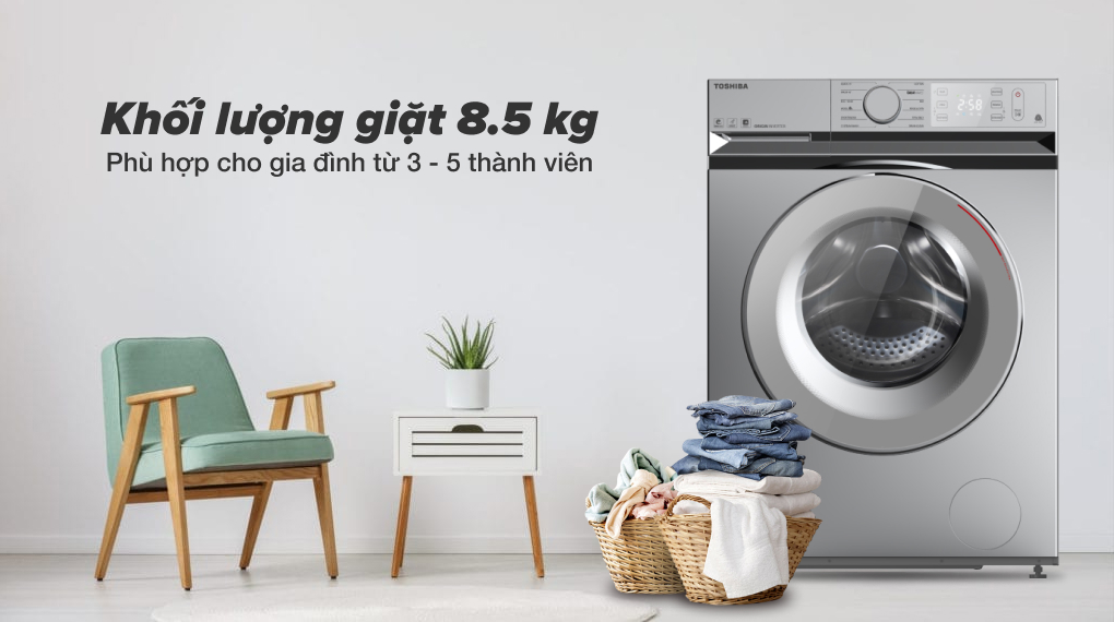 Máy giặt Toshiba 8.5 kg TW-BL95A4V(SS) - Khối lượng giặt