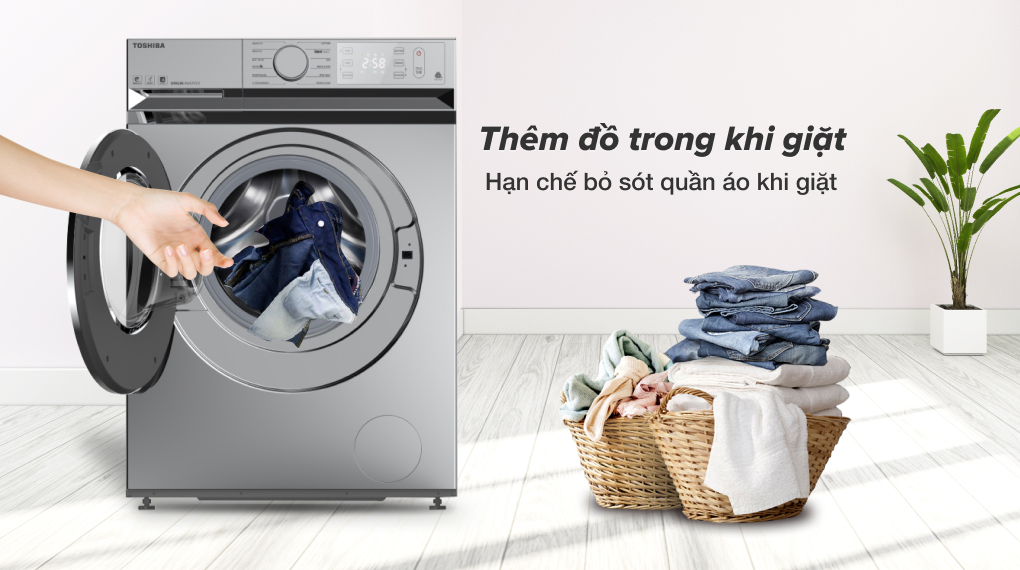 Máy giặt Toshiba 8.5 kg TW-BL95A4V(SS) - Thêm đồ trong khi giặt