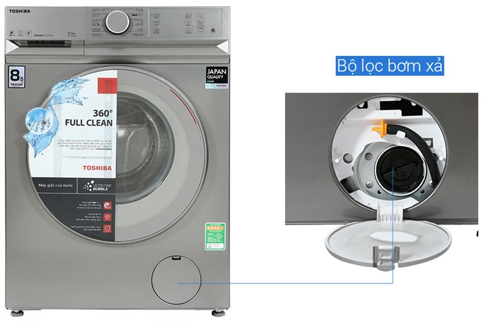 Máy giặt Toshiba Inverter 8.5 kg TW-BL95A4V(SS) Màu Xám