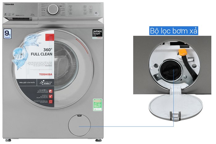 Máy giặt Toshiba inverter 9.5 kg TW-BL105A4V(SS) Màu Xám