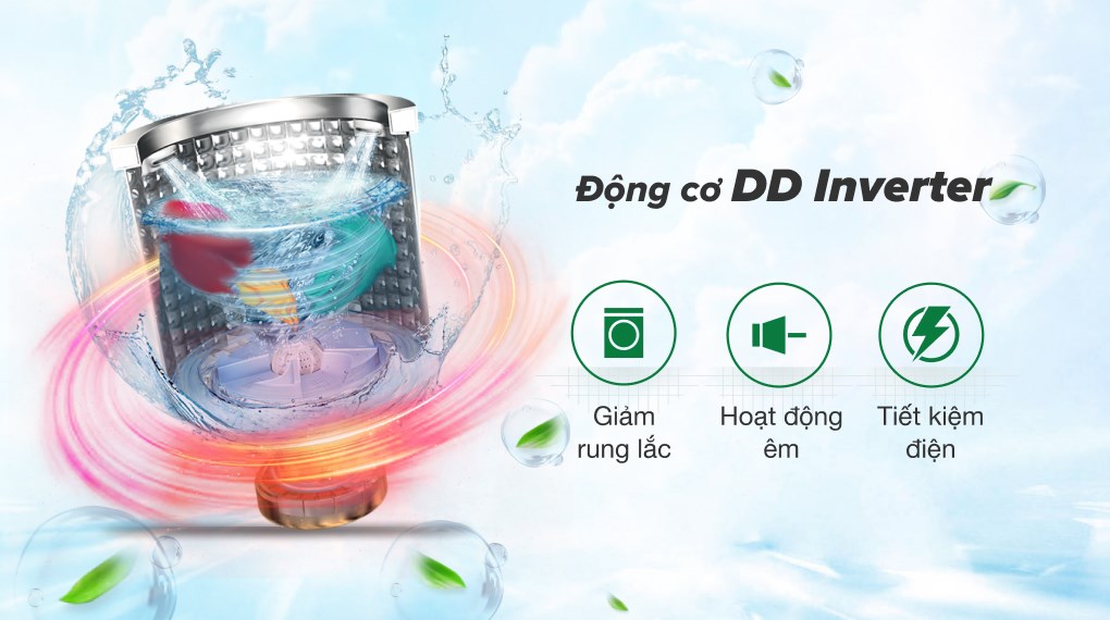 Máy giặt Aqua Inverter 10 KG AQW-DR101GT BK