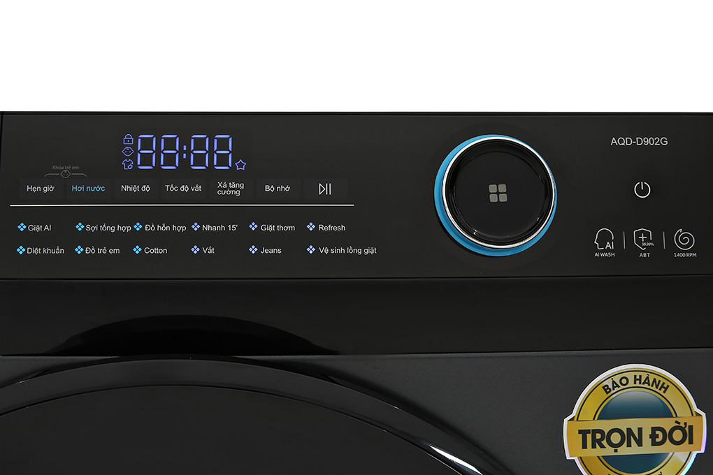 Máy giặt Aqua Inverter 9 kg AQD- D902G BK giá rẻ