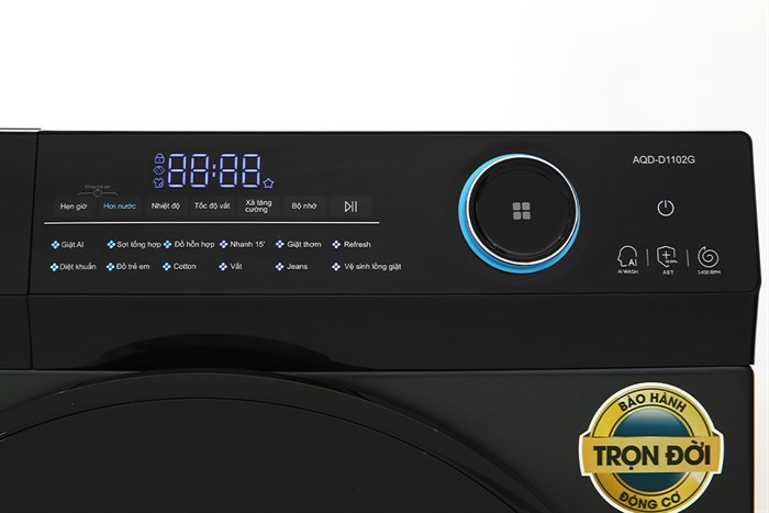 Máy giặt Aqua Inverter 11 kg AQD- D1102G BK Màu Đen
