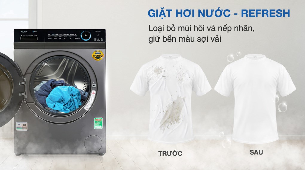 Máy giặt Aqua Inverter 10 kg AQD- DD1001G PS