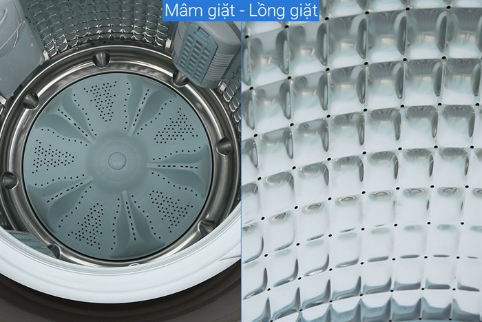 Máy giặt Aqua Inverter 13 kg AQW- DR130UGT PS Màu Bạc