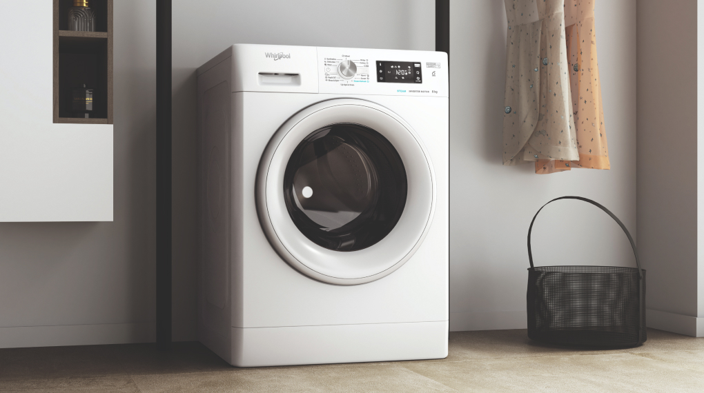 Máy giặt Whirlpool Inverter 8 Kg FFB8458WV EU - Thiết kế sang trọng, màu trắng tinh tế