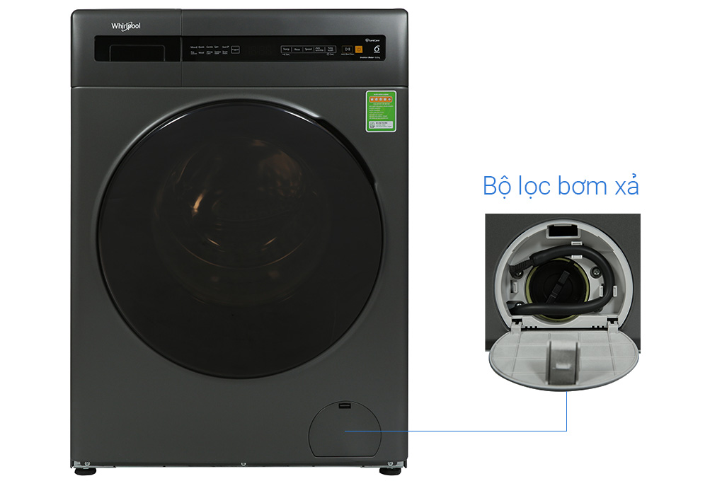 Máy giặt Whirlpool FreshCare Inverter 10.5 kg FWEB10502FG Màu Xám