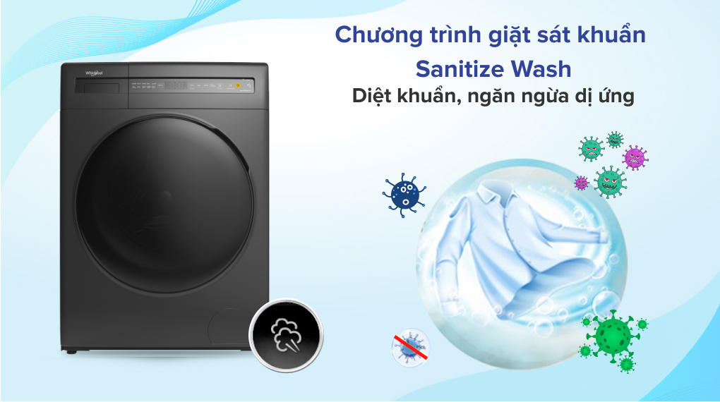 Máy giặt Whirlpool Inverter 8 kg FWEB8002FG - Công nghệ giặt đặc biệt