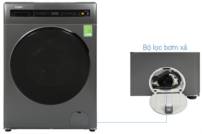 Máy giặt Whirlpool FreshCare Inverter 8 kg FWEB8002FG Màu Xám