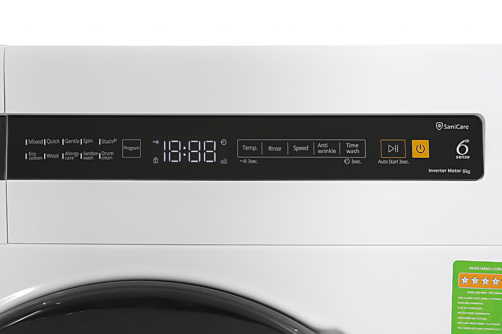 Máy giặt Whirlpool FreshCare Inverter 8 kg FWEB8002FW Màu Trắng
