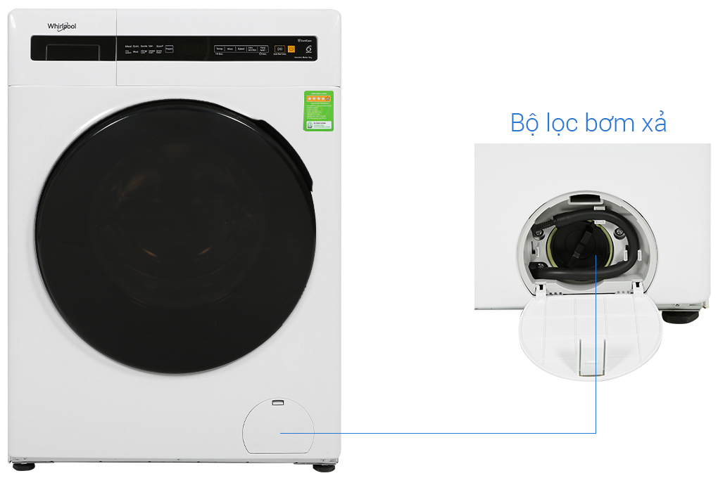 Máy giặt Whirlpool FreshCare Inverter 8 kg FWEB8002FW Màu Trắng