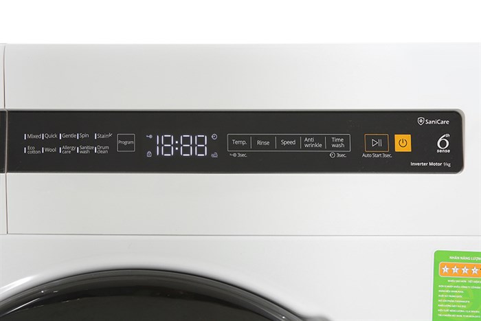 Máy giặt Whirlpool FreshCare Inverter 9 kg FWEB9002FW Màu Trắng