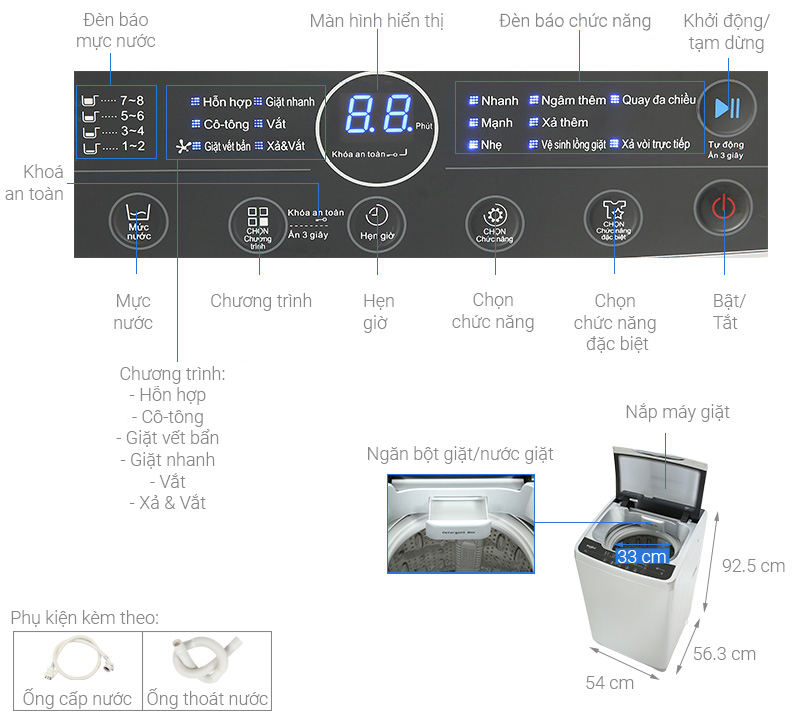 Máy giặt Whirlpool StainClean 9.5 kg VWVC9502FS