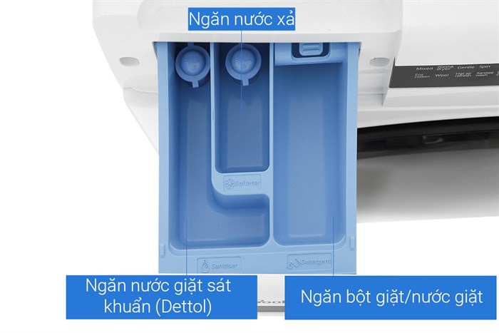 Máy giặt sấy Whirlpool SaniCare Inverter giặt 10.5 kg - sấy 7 kg WWEB10702FW Màu Trắng