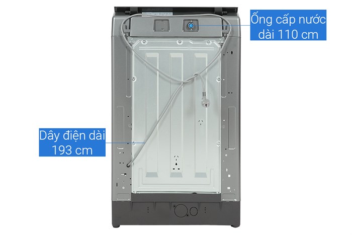 Máy giặt Whirlpool Inverter 10 kg VWIID1002FG Màu Xám