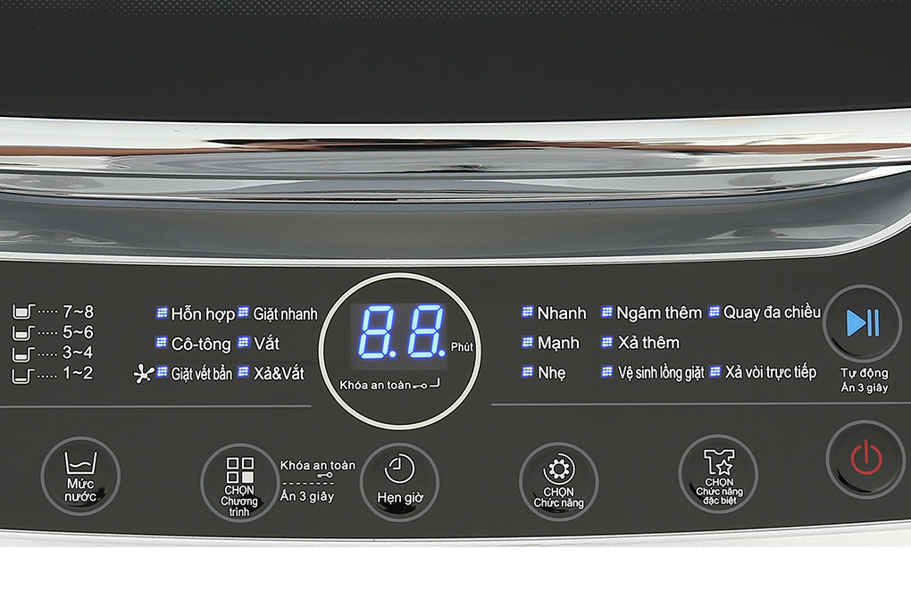 Máy giặt Whirlpool 8.5 kg VWVC8502FS Màu Bạc