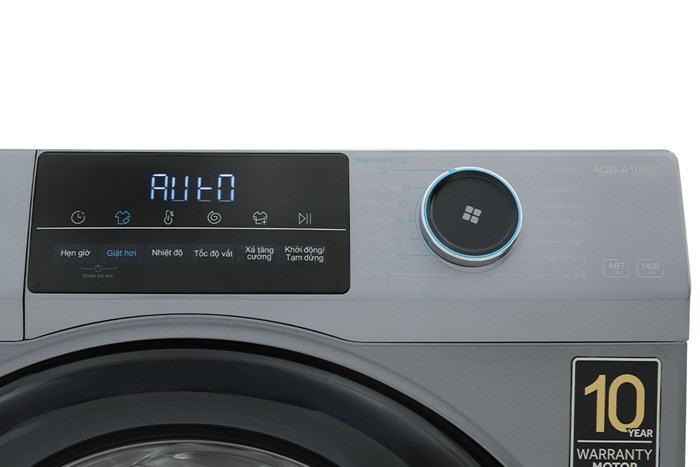 Máy giặt Aqua Inverter 10 kg AQD-A1002G S Màu Xám