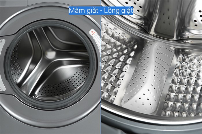 Máy giặt Aqua Inverter 10 kg AQD-A1002G S Màu Xám