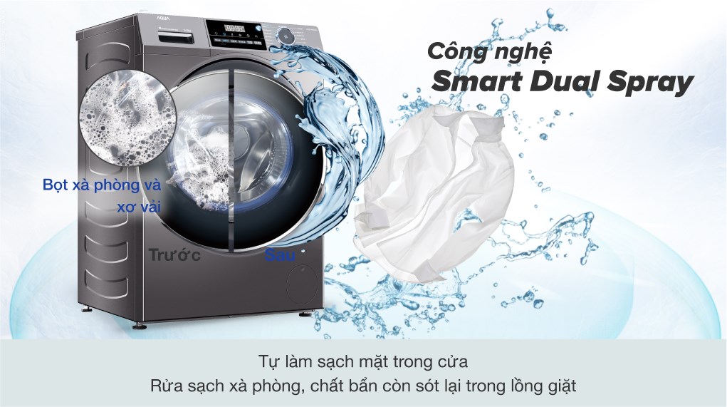 Máy giặt Aqua Inverter 9 kg AQD-A902G S