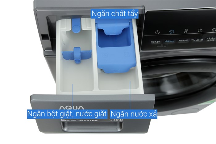 Máy giặt Aqua Inverter 9 kg AQD-A902G S Màu Bạc